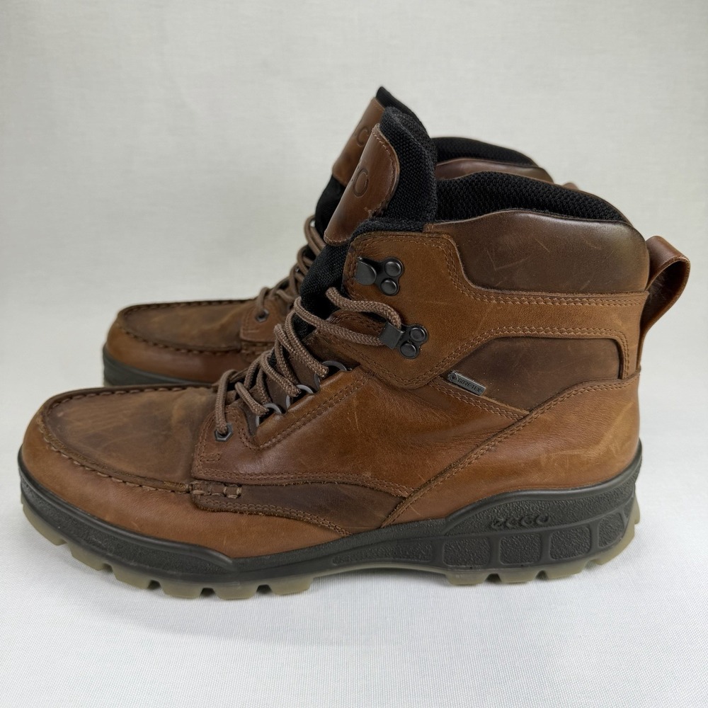 ECCO Track 25 Gore-Tex Waterproof Mid Boots Brown Leather Men's US 13   EU 47 - Picture 3 of 13